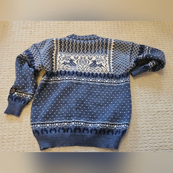 Vintage Dale of Norway Sweater Blue Wool Crew Men's Medium - Picture 7 of 11